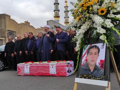 پیکر شهید حسن نیل زن  نخستین شهید دزفول امروز تشییع شد