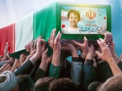 تشییع و خاکسپاری پدر و پسر شهید در گلزار شهدای آبادان